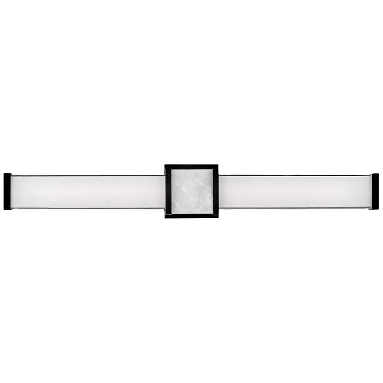 Image 1 Hinkley Pietra 30 3/4" Black with White Glass LED Vanity Bath Light