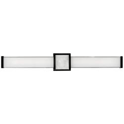 Hinkley Pietra 30 3/4" Black with White Glass LED Vanity Bath Light