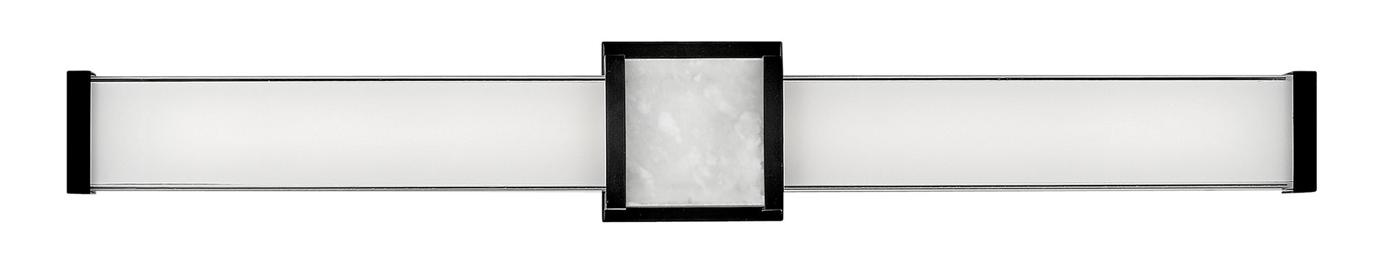 Image 2 Hinkley Pietra 30 3/4" Black with White Glass LED Vanity Bath Light more views