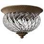 1_Hinkley Plantation 10 1/2" Bronze Optic Glass Flushmount Ceiling Light