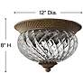 4_Hinkley Plantation 10 1/2" Bronze Optic Glass Flushmount Ceiling Light more views