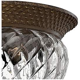 Image5 of Hinkley Plantation 10 1/2" Bronze Optic Glass Flushmount Ceiling Light more views