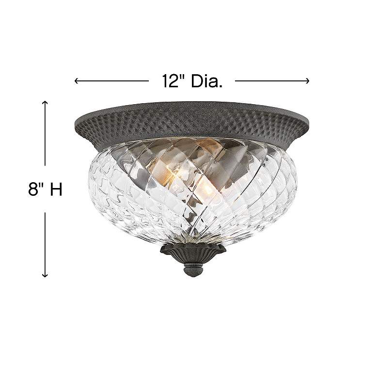 Image 5 Hinkley Plantation 12"W Black 2-Light Outdoor Ceiling Light more views