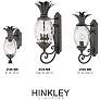 6_Hinkley Plantation 21 1/4" Black and Pineapple Glass Outdoor Light more views
