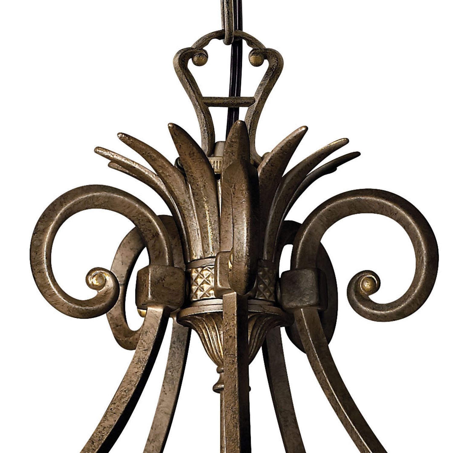 Image 6 Hinkley Plantation 22 1/2" Bronze 5-Light Pineapple Glass Chandelier more views