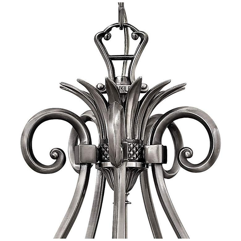 Image 5 Hinkley Plantation 22 1/4" Nickel 5-Light Pineapple Glass Chandelier more views