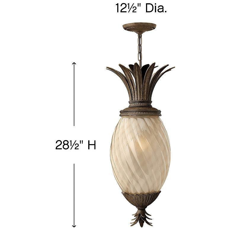 Image 3 Hinkley Plantation 28 1/2" High Pearl Bronze Outdoor Hanging Light more views