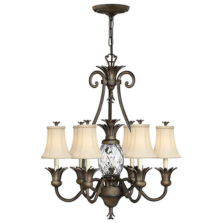 Image 1 Hinkley Plantation 28" Wide Pearl Bronze 7-Light Chandelier