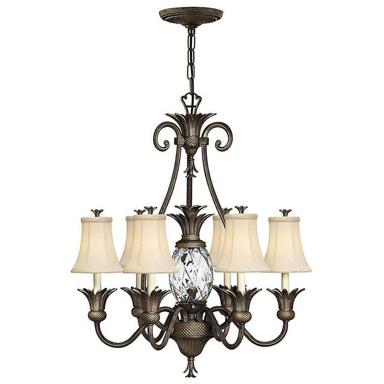 Image 1 Hinkley Plantation 28 inch Wide Pearl Bronze 7-Light Chandelier