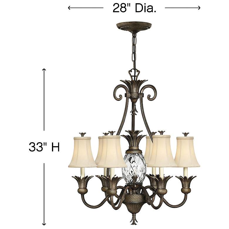 Image 4 Hinkley Plantation 28" Wide Pearl Bronze 7-Light Chandelier more views