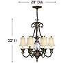 4_Hinkley Plantation 28" Wide Pearl Bronze 7-Light Chandelier more views