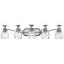 2_Hinkley Plantation 37" Pineapple Glass and Nickel 5-Light Bath Light