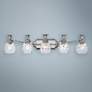 1_Hinkley Plantation 37" Pineapple Glass and Nickel 5-Light Bath Light