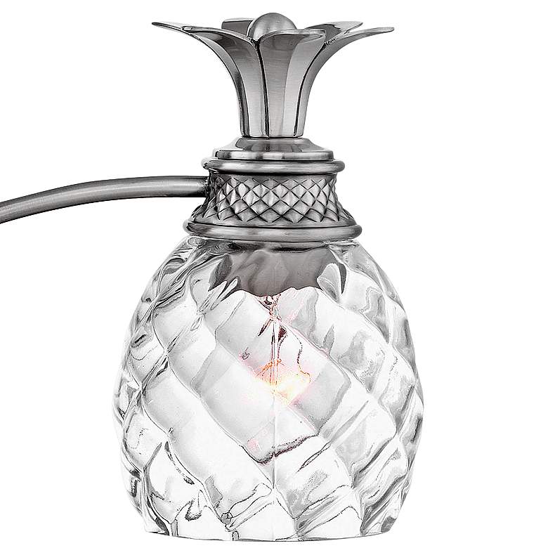 Image 3 Hinkley Plantation 37" Pineapple Glass and Nickel 5-Light Bath Light more views