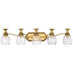 Hinkley Plantation 37"W Burnished Brass 5-Light Bath Light