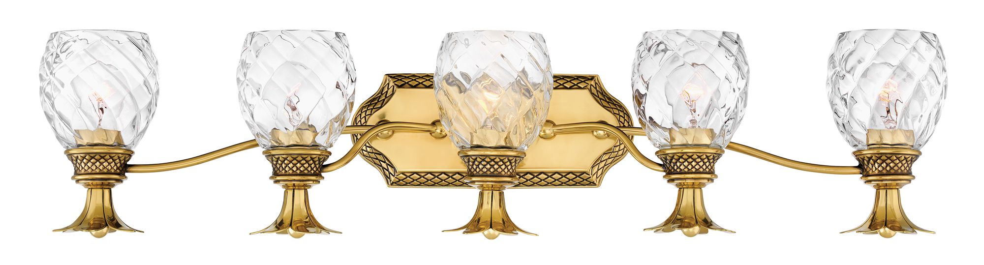 Hinkley Plantation 37"W Burnished Brass 5-Light Bath Light