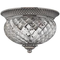 Hinkley Plantation Collection 12&quot; Wide Antique Nickel Ceiling Light