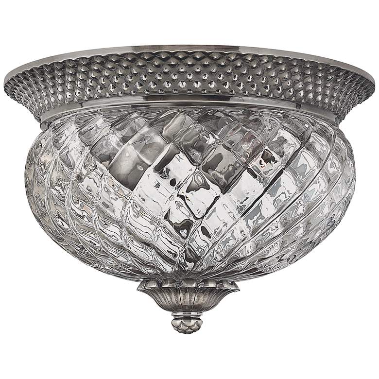 Image 2 Hinkley Plantation Collection 12" Wide Antique Nickel Ceiling Light