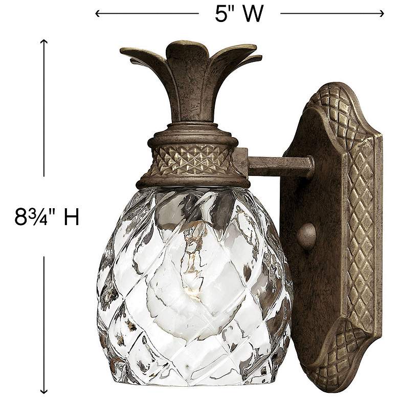 Image 4 Hinkley Plantation-Single Light 8" High Pearl Bronze Wall Light more views