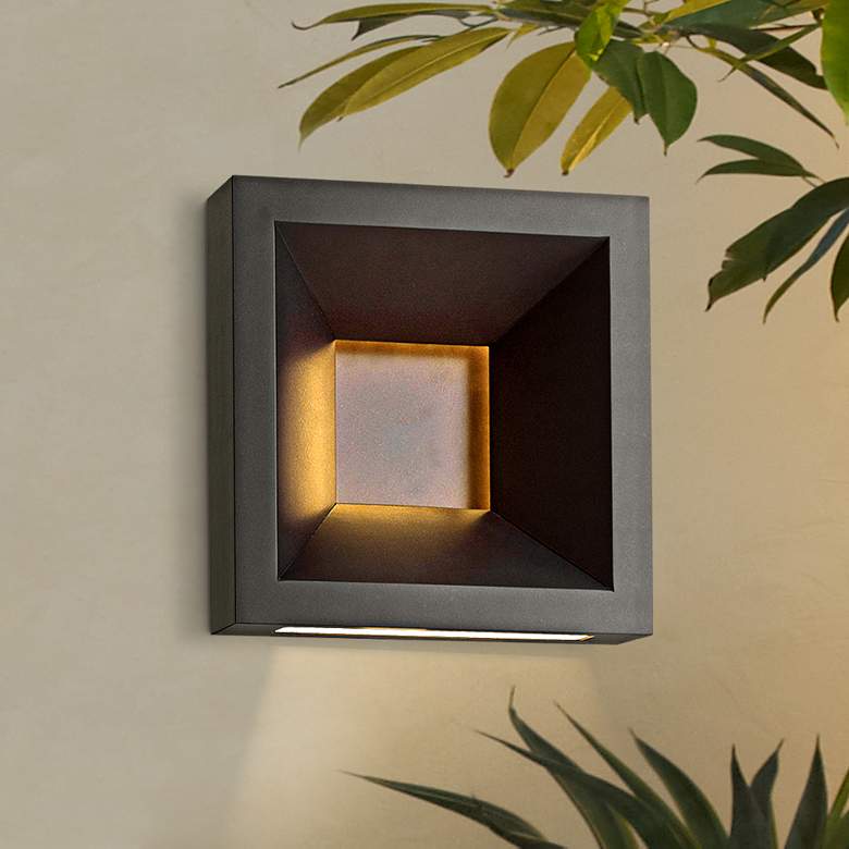 Image 1 Hinkley Plaza 10 inch High Bronze LED Outdoor Wall Light