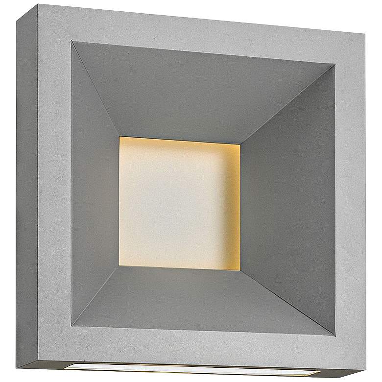 Image 1 Hinkley Plaza 10 inch High Titanium LED Outdoor Wall Light