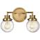 Hinkley Poppy 10" High Heritage Brass 2-Light Wall Sconce