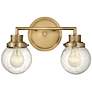 2_Hinkley Poppy 10" High Heritage Brass 2-Light Wall Sconce more views