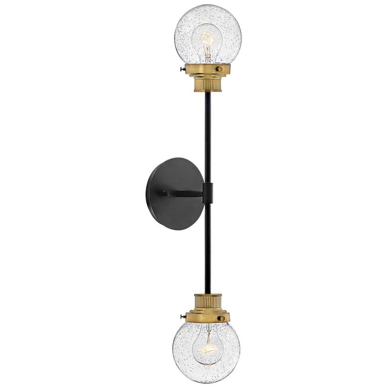 Image 1 Hinkley Poppy 28 inch High Black 2-Light Wall Sconce