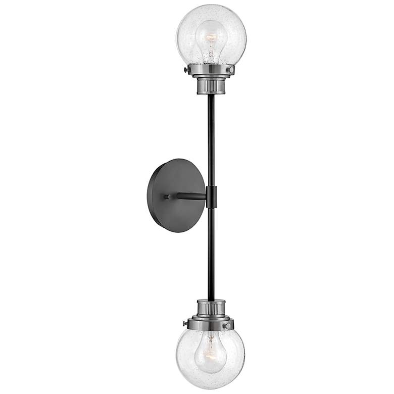 Image 1 Hinkley Poppy 28" High Black Wall Sconce