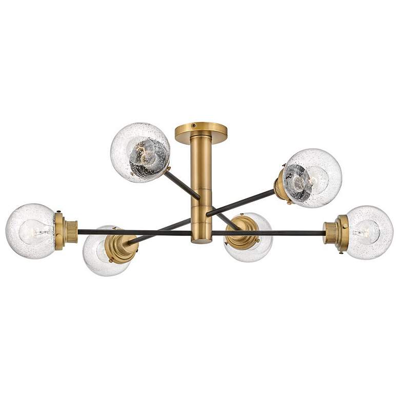 Image 1 Hinkley Poppy 36" Wide Black and Brass Sputnik Modern Ceiling Light