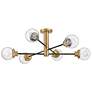 1_Hinkley Poppy 36" Wide Black and Brass Sputnik Modern Ceiling Light