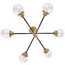 4_Hinkley Poppy 36" Wide Black and Brass Sputnik Modern Ceiling Light more views