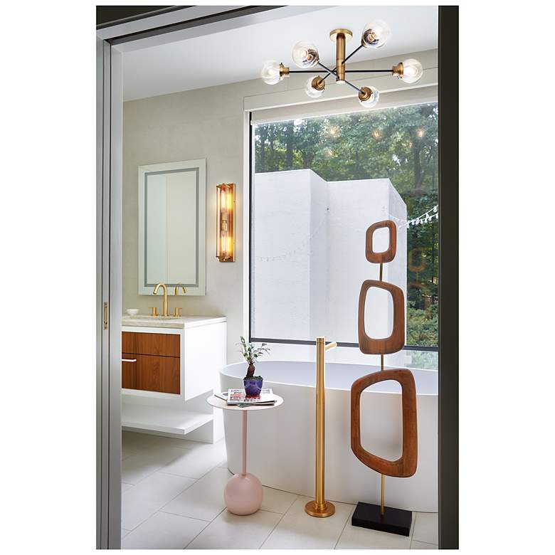 Image 6 Hinkley Poppy 36" Wide Black and Brass Sputnik Modern Ceiling Light more views