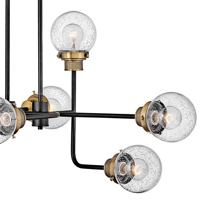 Image 3 Hinkley Poppy 45" Wide Black 8-Light Sputnik Pendant Light more views