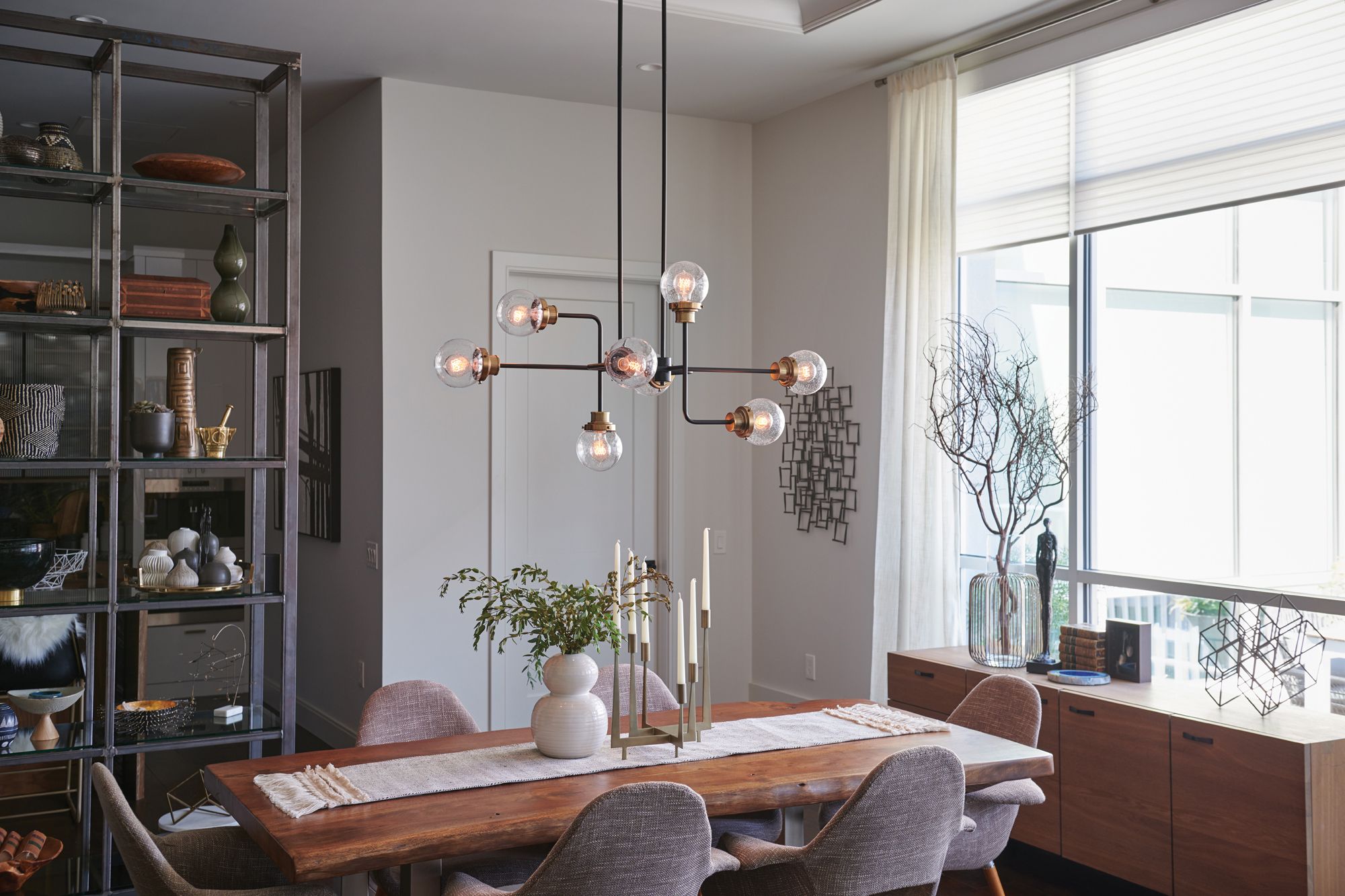 Image 6 Hinkley Poppy 45" Wide Black 8-Light Sputnik Pendant Light more views