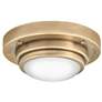 1_Hinkley Porte  7" Wide Heritage Brass Small Flush Mount or Sconce