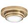Hinkley Porte  7" Wide Heritage Brass Small Flush Mount or Sconce
