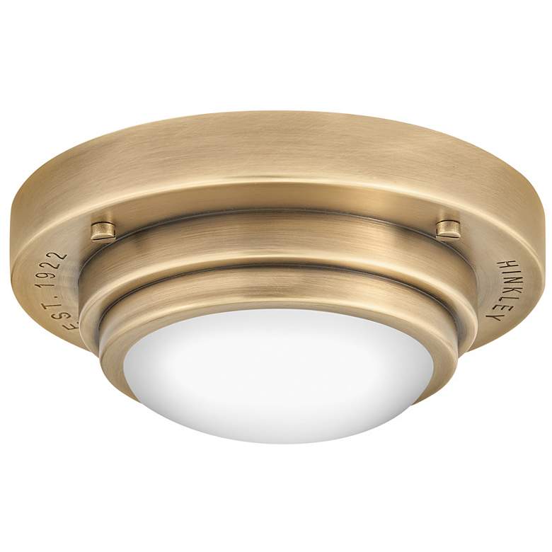 Image 2 Hinkley Porte  7" Wide Heritage Brass Small Flush Mount or Sconce more views