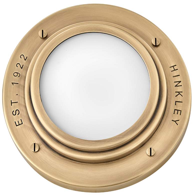 Image 3 Hinkley Porte  7" Wide Heritage Brass Small Flush Mount or Sconce more views