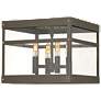 Hinkley Porter 12" Wide 4-Light Rustic Square Outdoor Ceiling Light