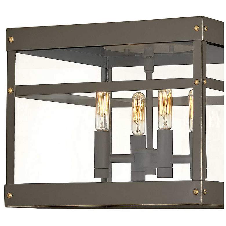 Image 3 Hinkley Porter 12" Wide 4-Light Rustic Square Outdoor Ceiling Light more views