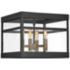 Hinkley Porter 12" Wide Black 4-Light Outdoor Ceiling Light