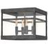 Hinkley Porter 12"W Aged Zinc 4-Light Outdoor Ceiling Light