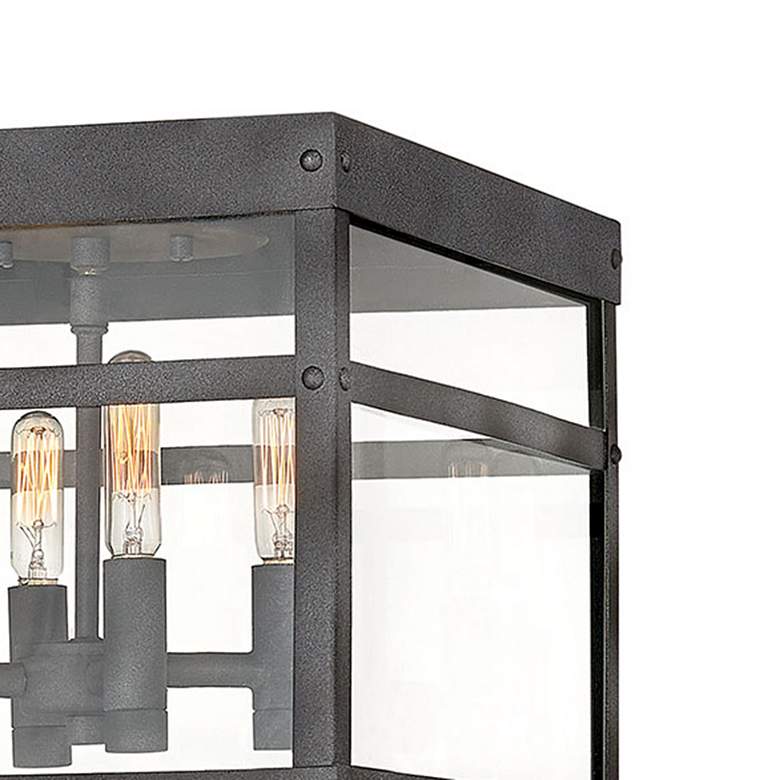 Image 2 Hinkley Porter 12"W Aged Zinc 4-Light Outdoor Ceiling Light more views