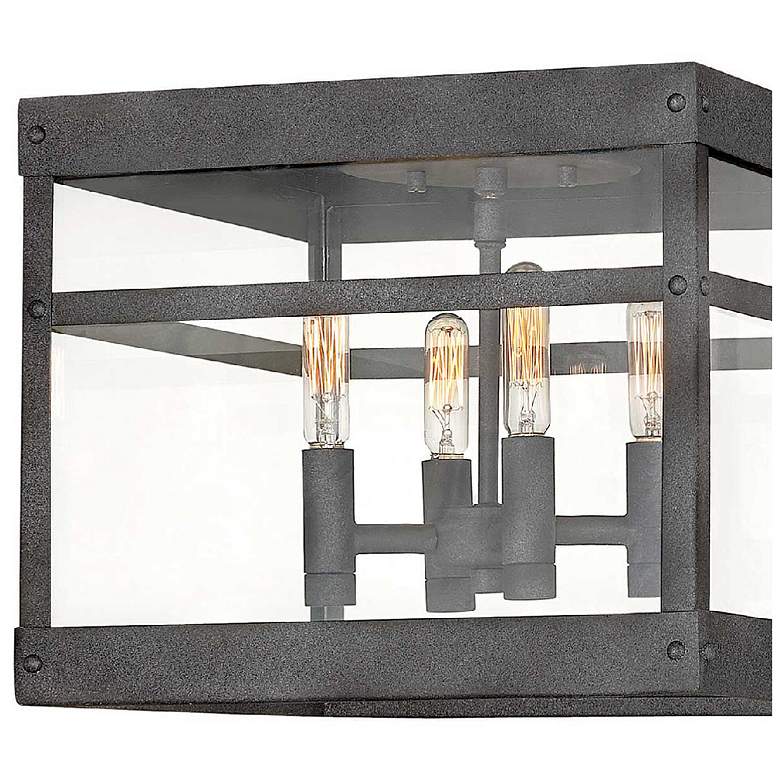 Image 3 Hinkley Porter 12"W Aged Zinc 4-Light Outdoor Ceiling Light more views