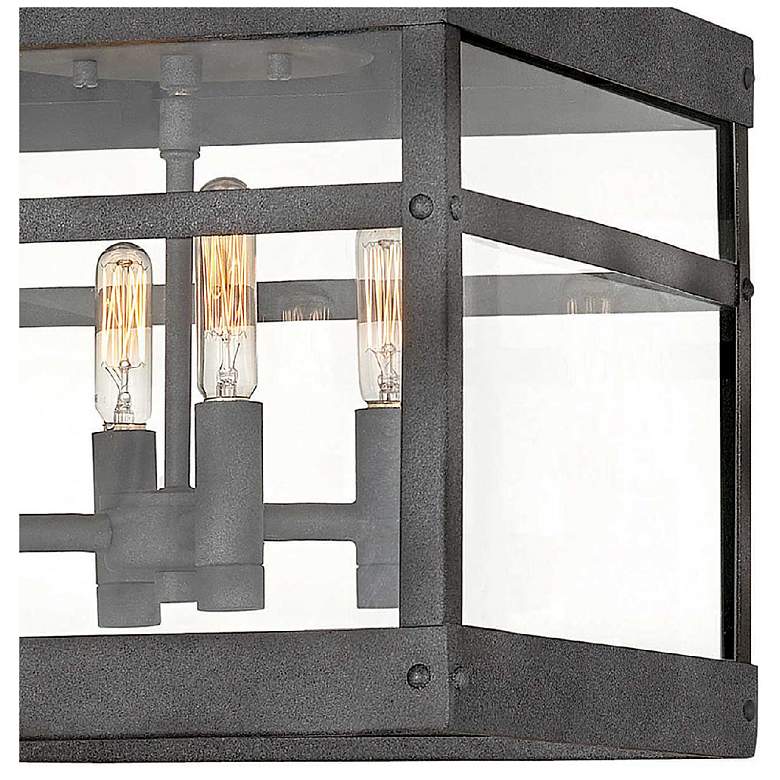 Image 6 Hinkley Porter 12"W Aged Zinc 4-Light Outdoor Ceiling Light more views