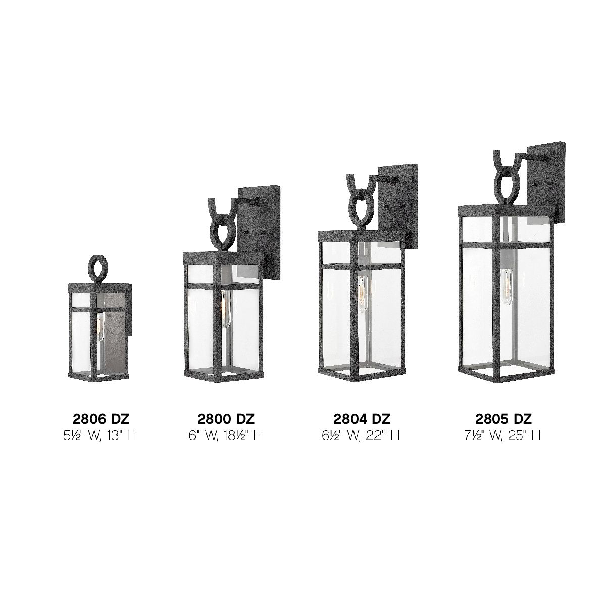 Image 7 Hinkley Porter 13" High Aged Zinc Outdoor Wall Light more views