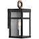 Hinkley Porter 13" High Black and Clear Glass LED Outdoor Wall Light