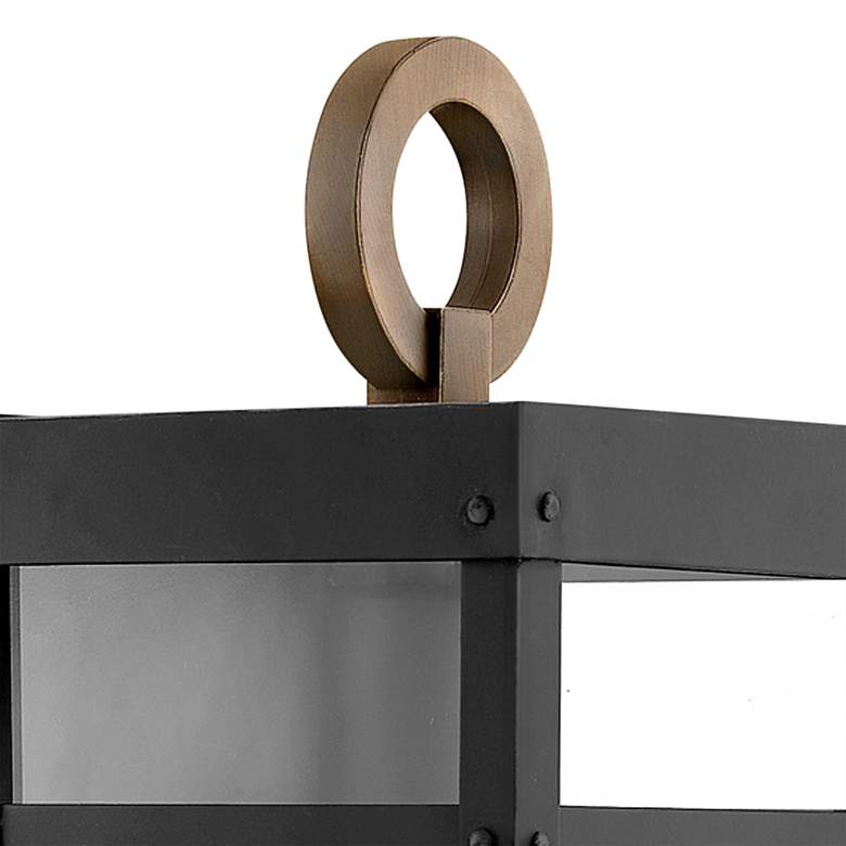 Image 2 Hinkley Porter 13" High Black and Clear Glass LED Outdoor Wall Light more views