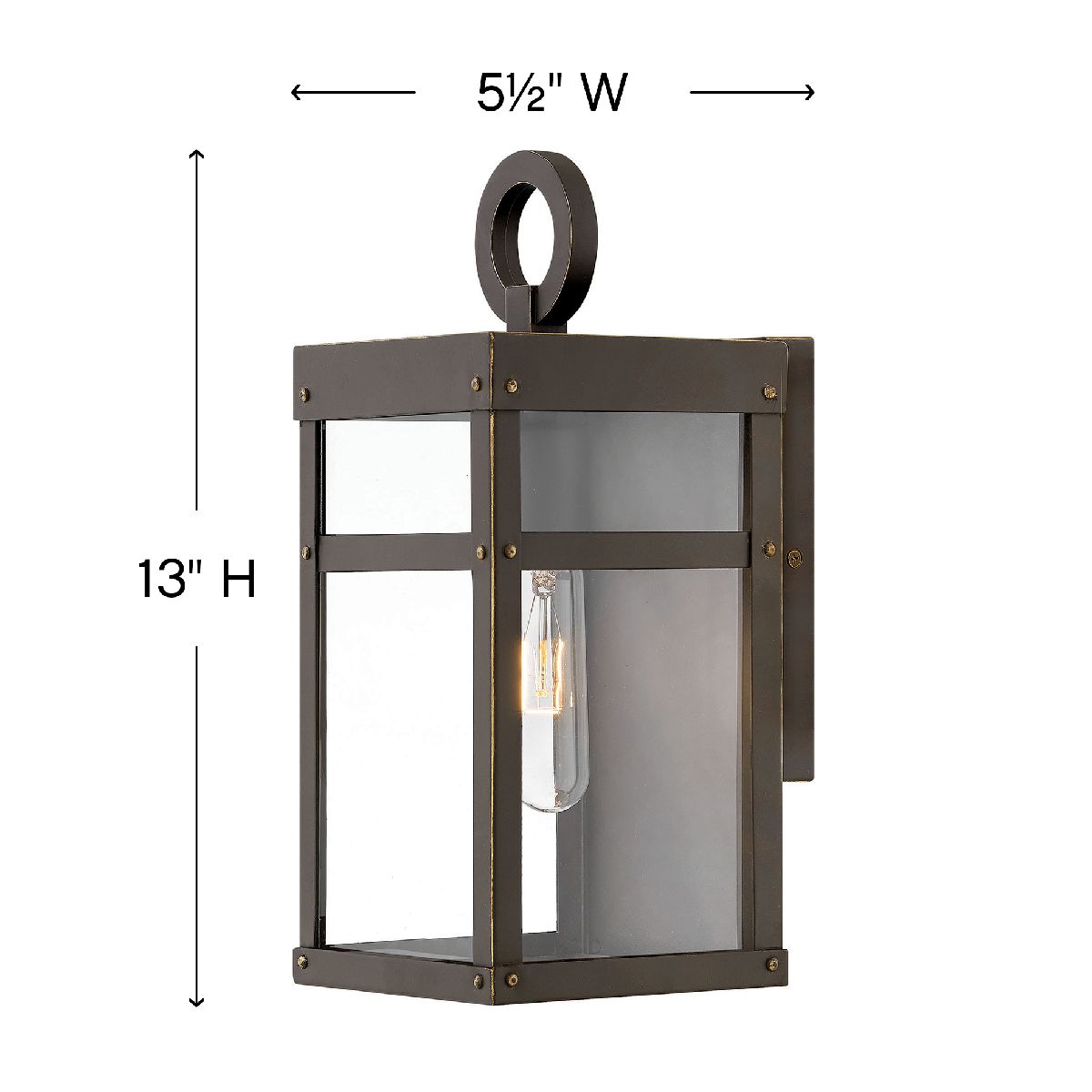 Image 4 Hinkley Porter 13" High Oil-Rubbed Bronze Outdoor Wall Light more views